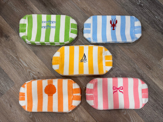 🎁 striped terry pouch (100% off)